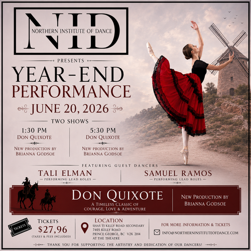 Northern Institute of Dance Year-End Performance 2026 — Don Quixote & New Works by Brianna Godsoe