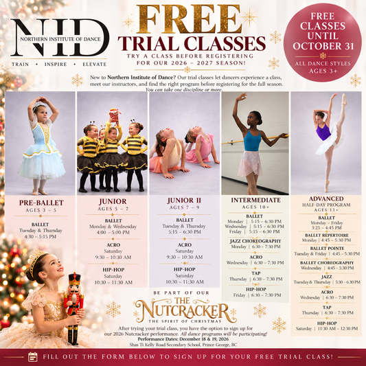 Trial Classes at Northern Institute of Dance